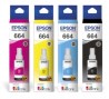 Tintas Originales T664 Negro Azul Amarillo Magenta
